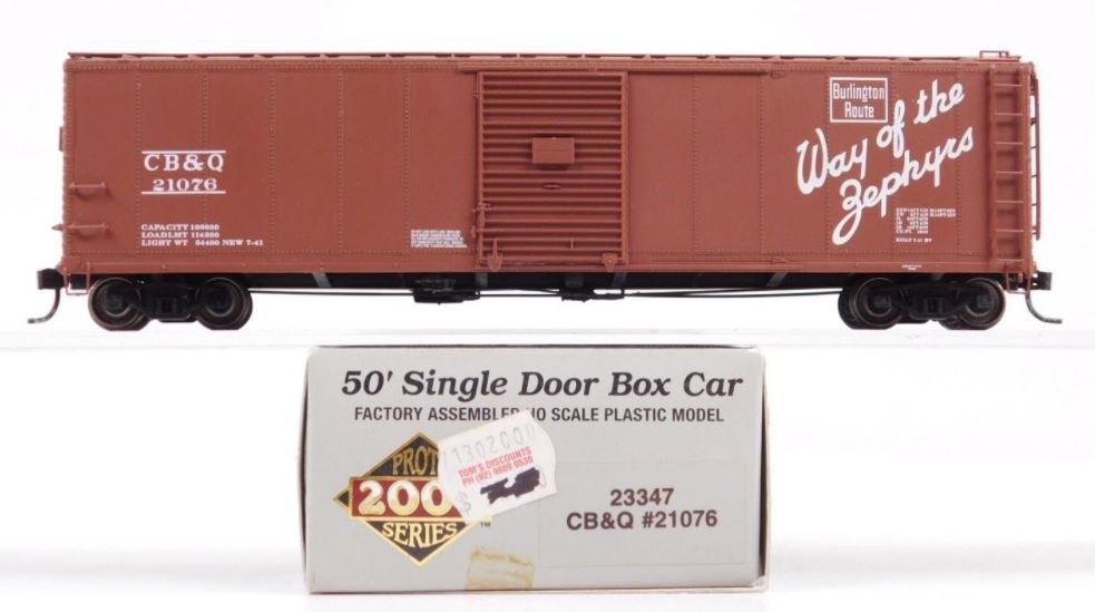 Proto 2000 23347 HO CB&Q Boxcar #21076