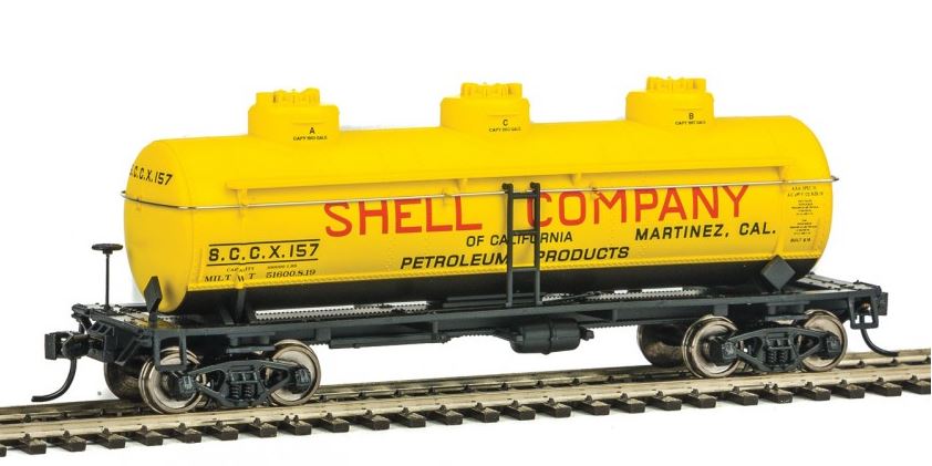 Walthers 910-1118 HO General American 36' 3-Dome Tank Car #50050 (Black, White)