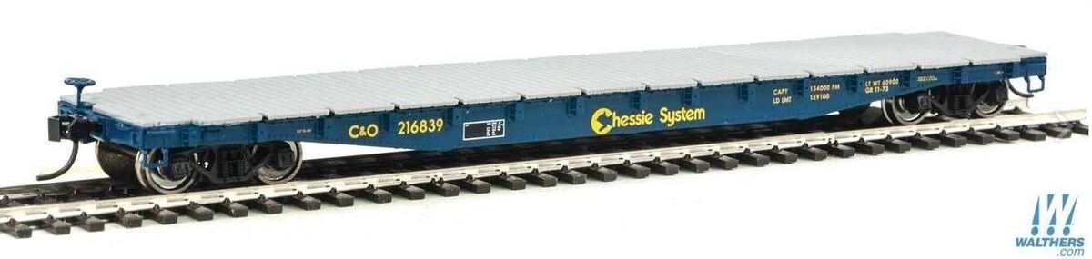 Walthers 920-104116 HO Chessie System C&O 53' AAR Flatcar - Ready to Run #216839
