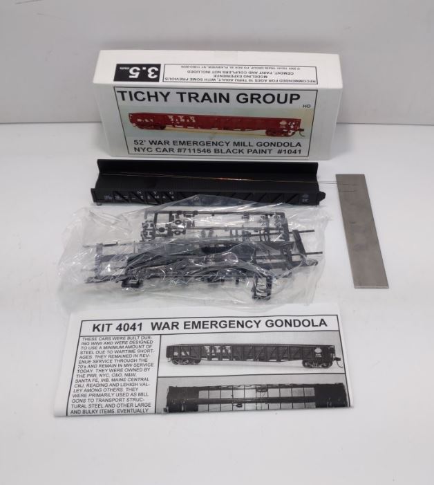 Tichy 1041 HO New York Central War Emergency Composite Mill Gondola (Black)