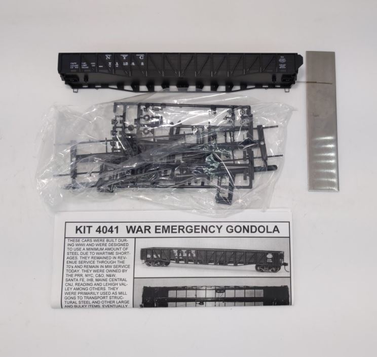 Tichy 1041 HO New York Central War Emergency Composite Mill Gondola (Black)