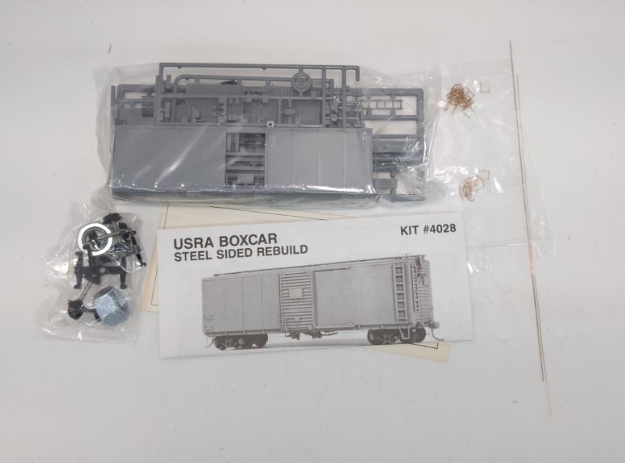 Tichy 4028 HO Undecorated USRA 40' Rebuilt Boxcar w/Steel Sides Upgrade Kit