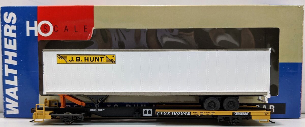 Walthers 932-39816 HO TTOX Front Runner #120064 with JB Hunt 48' Van Trailer