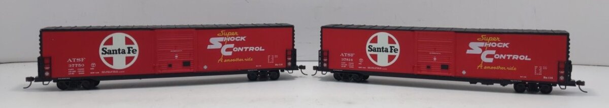 Walthers 932-23551 HO Santa Fe 60' Single Door Auto Box Car (Set of 2)