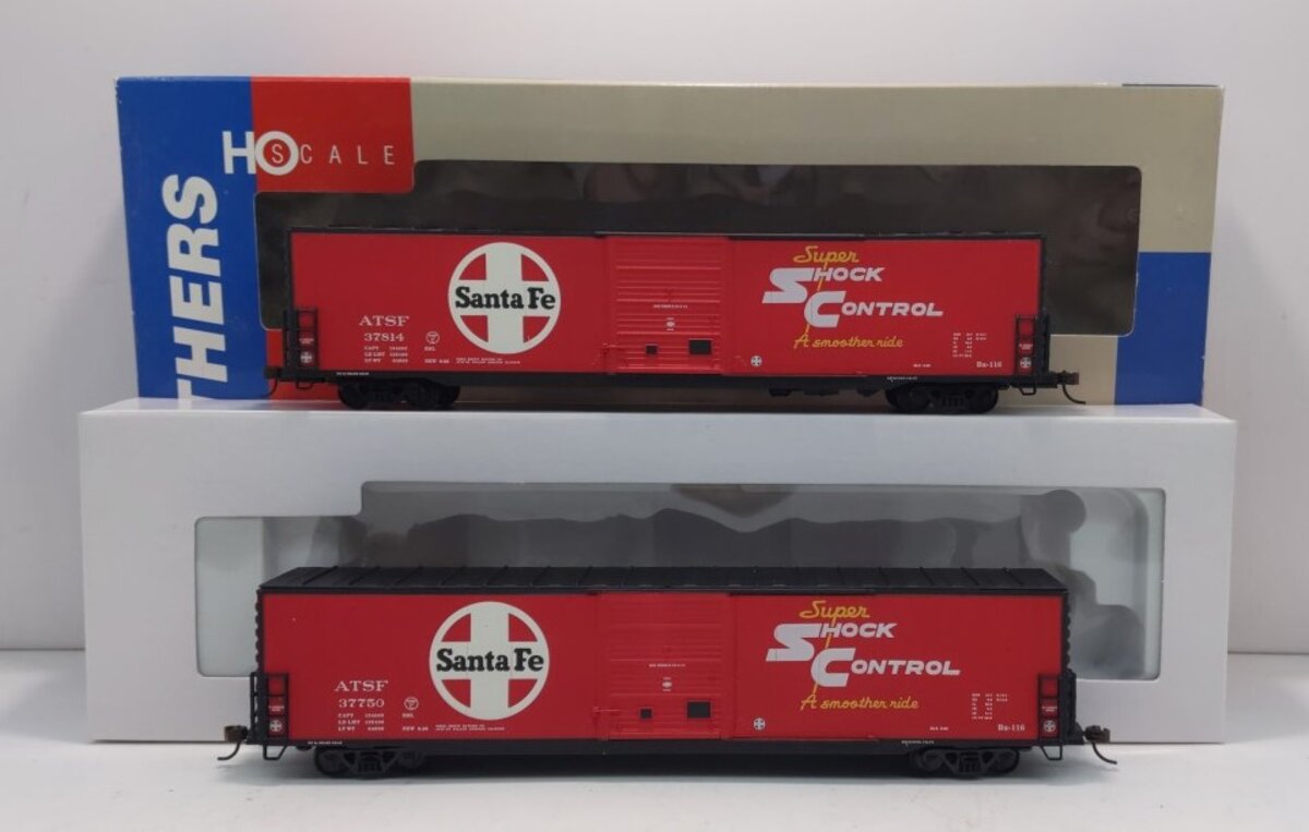 Walthers 932-23551 HO Santa Fe 60' Single Door Auto Box Car (Set of 2)