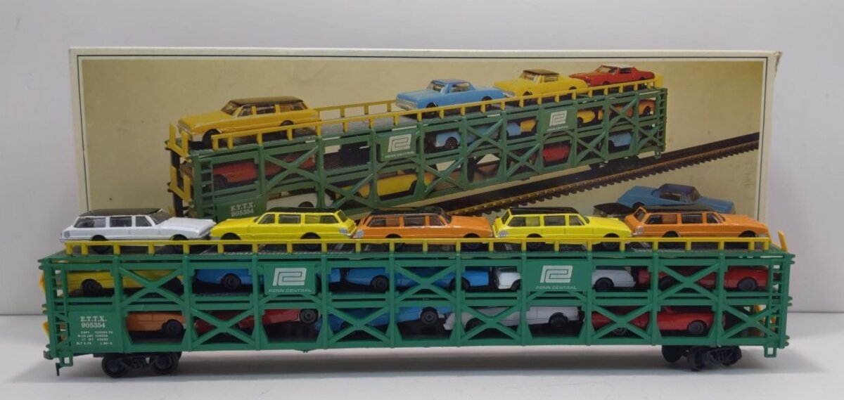 Bachmann 46-1200-32 HO Penn Central 89' Tri-Level Car Transporter Kit