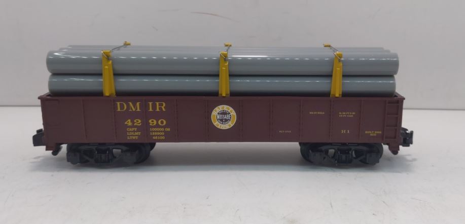 American Flyer 6-48545 S Duluth, Missabe & Iron Range Gondola with Pipe Load