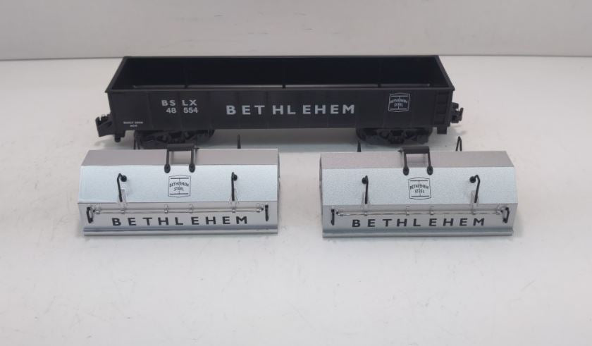 American Flyer 6-48554 S Scale Bethlehem Steel Gondola w/Coil Covers