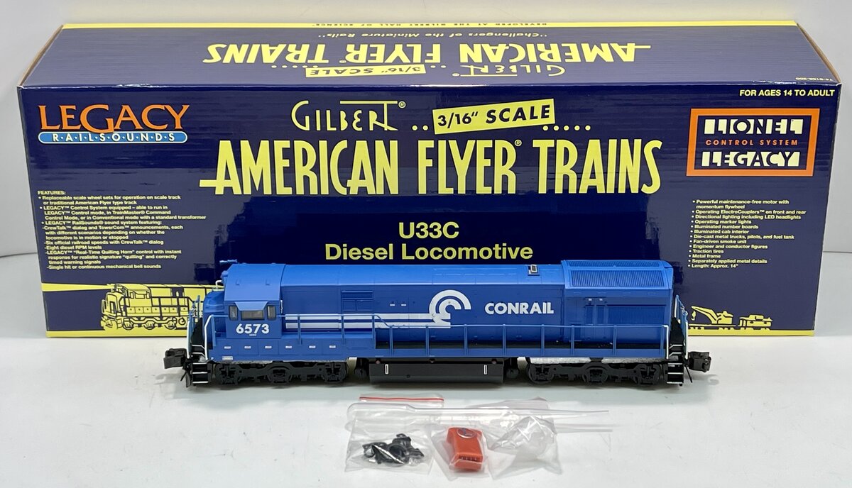 American Flyer 6-48160 S Scale Conrail U33C Diesel Locomotive #6573