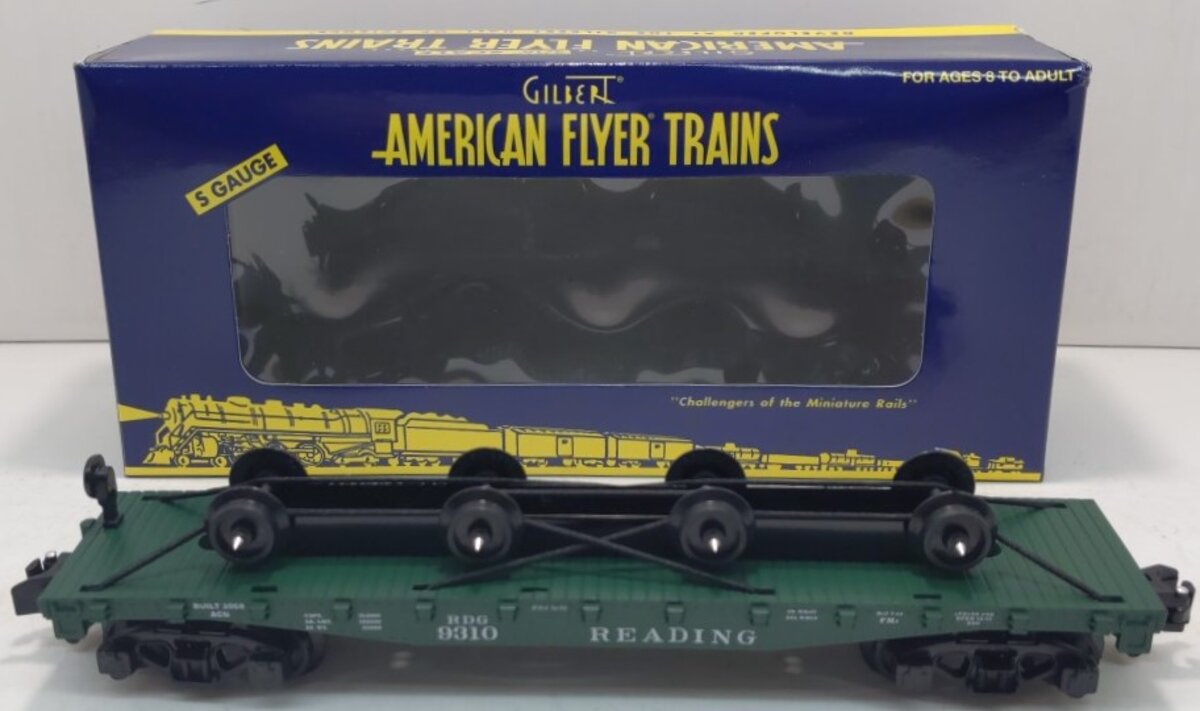 American Flyer 6-48555 S Scale Reading Flatcar with Wheel Load