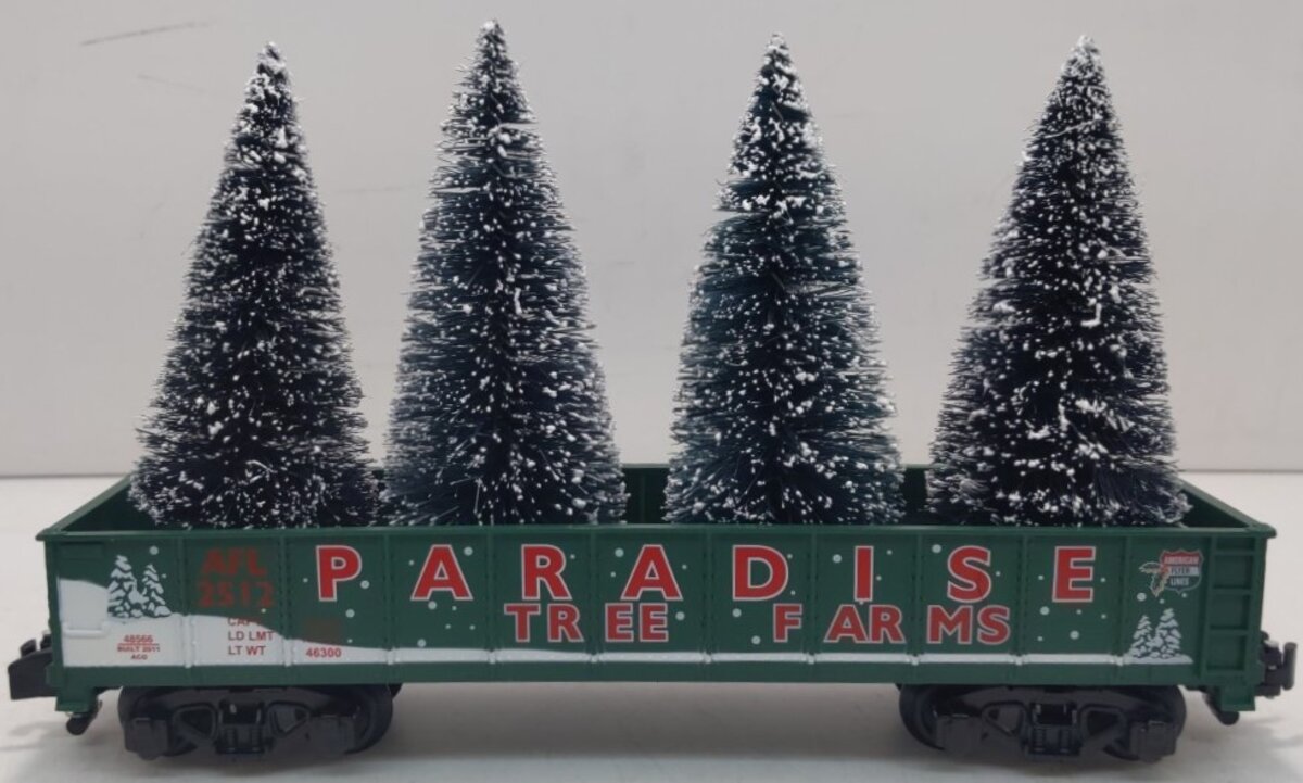 American Flyer 6-48566 S Gauge Gondola with Christmas Trees
