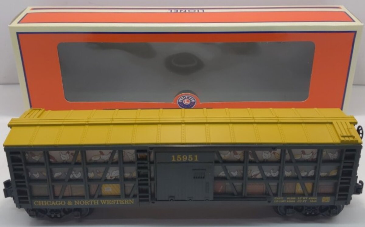 Lionel 6-26495 O Chicago and Northwestern Non-Operating Poultry Car
