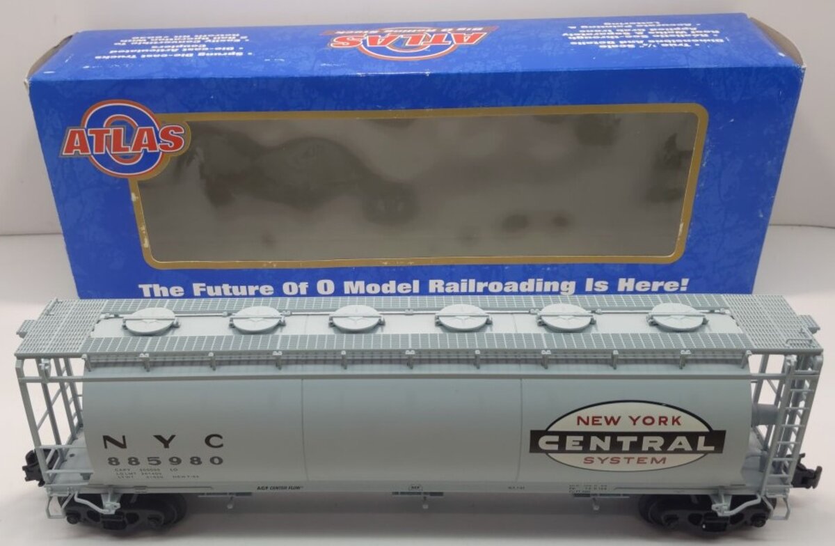 Atlas 6308-2 O Gauge New York Central Cylindrical Hopper Car #885980 (3Rail)