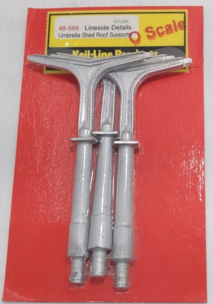Keil-Line Products 48-566 O Scale Umbrella Shed Roof Supports (Pack of 3)