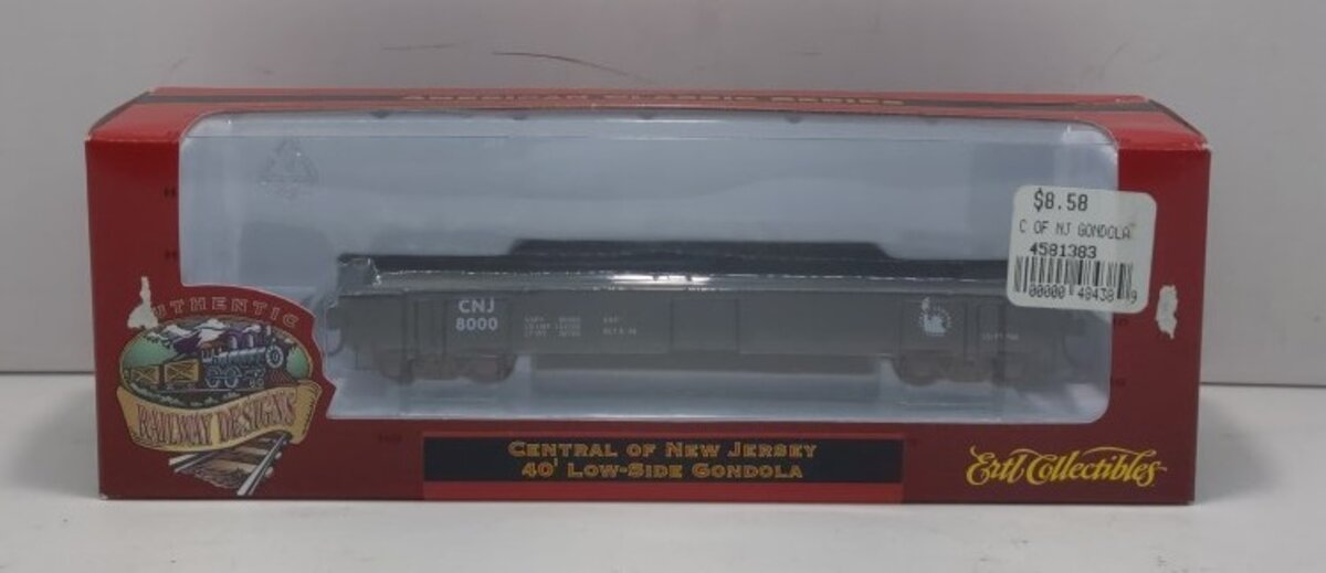 Ertl 1383 HO Central Of New Jersey 40'''' Low Side Gondola # 8000