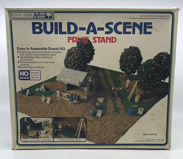 Life Like 1376 HO Scale Fruit Stand Build-A-Scene Kit