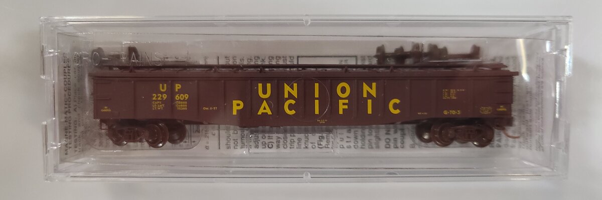 Micro-Trains 10600020 N Union Pacific 50' 14 Panel Steel Gondola W/Cover #229609