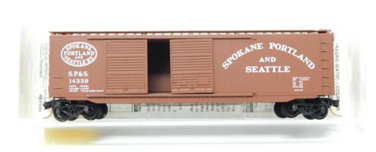 Micro-Trains 03400210 N SP&S 50' Standard Double Door Boxcar #14339