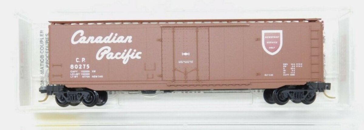 Micro-Trains 03200170 N Canadian Pacific 50' Steel Plug Door Boxcar #80275