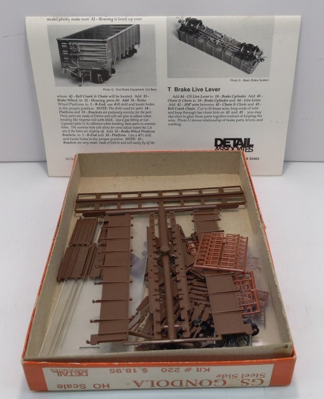 Detail Associates 220 HO Scale 40' Steel GS Gondola Undecorated Kit