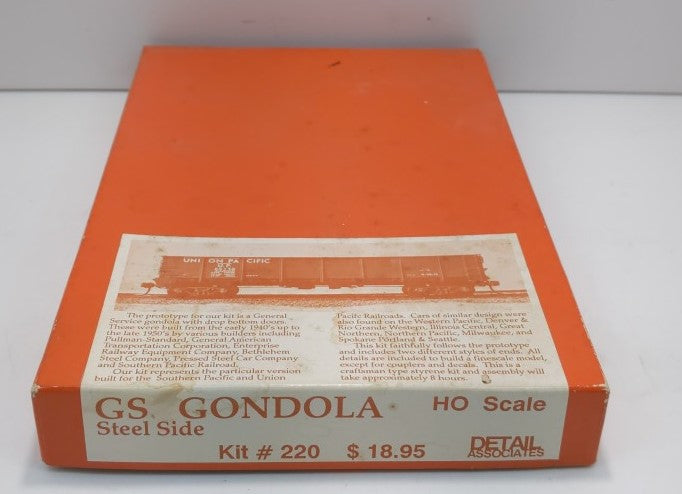Detail Associates 220 HO Scale 40' Steel GS Gondola Undecorated Kit