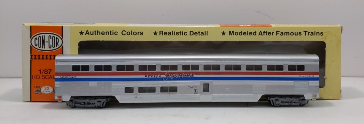 Con-Cor 0001-000802 HO Amtrak Superline Phase III Coach Passenger Car # 34028