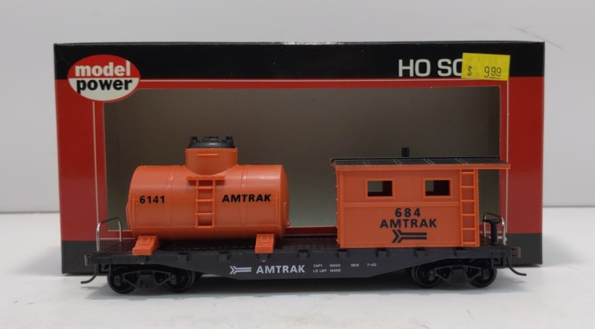 Model Power 98181 HO Scale AMTRAK 40' Work Caboose w/Tank #684