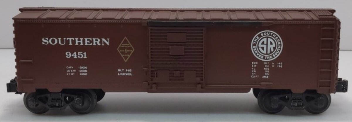 Lionel 6-9451 O Gauge Southern Railway "Famous American Railroad" Boxcar #9451