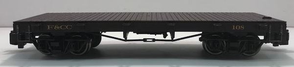 Bachmann 95644 1:20.3 Scale F&CC 20' Flatcar (Metal Wheels)