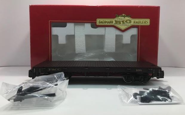 Bachmann 95644 1:20.3 Scale F&CC 20' Flatcar (Metal Wheels)