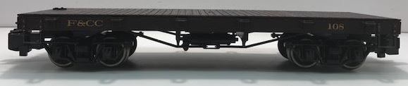 Bachmann 95644 1:20.3 Scale F&CC 20' Flatcar (Metal Wheels)