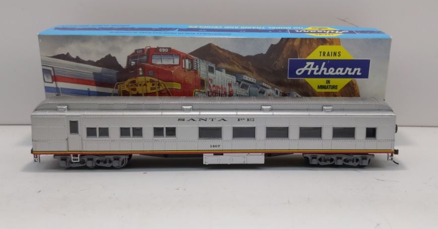 Athearn 2520 HO Scale Santa Fe ATSF Silver Std Diner Car # 1467 Kit