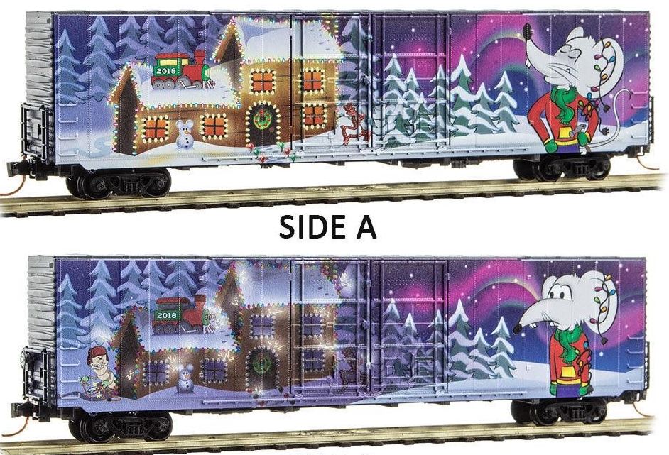 Micro-Trains 10200140 N Christmans Micro Mouse 60' Hi-Cube Boxcar #2018