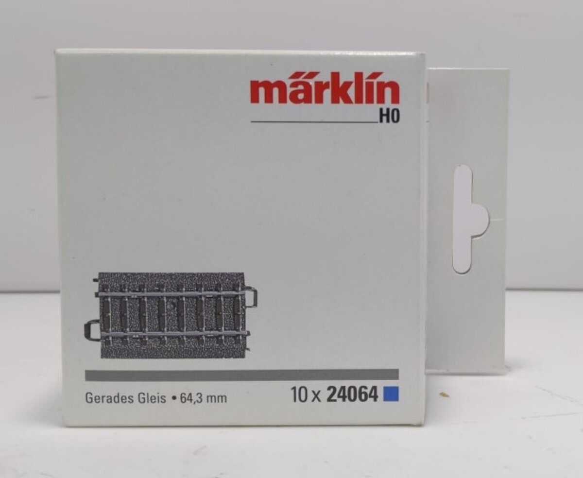 Marklin 24064 C 2-9/16" Straight Track (Box of 10)