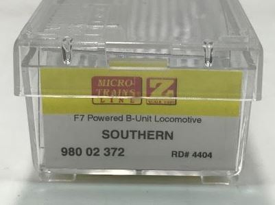 Micro-Trains 98002372 Z Scale Southern Railway EMD F7 B Unit Diesel #4404