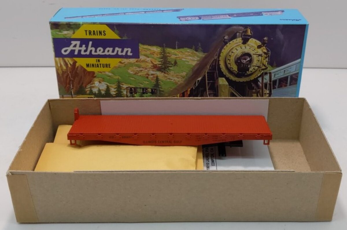 Athearn 1380 HO Illinois Central Gulf 40' Flat Car #905637 Kit