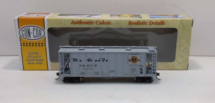 Con-Cor 197005 HO D&RGW GATX Airslide Covered Hopper Car (Set of 2)