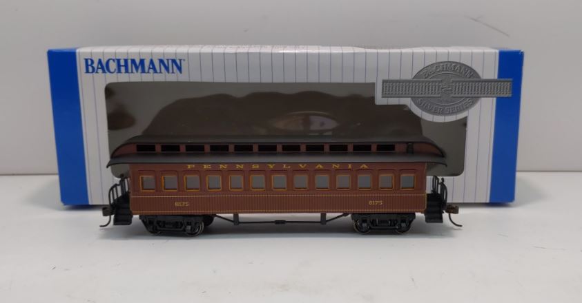 Bachmann 15102 HO Pennsylvania Old-Time Coach Car w/ Rounded-End Clerestory Roof