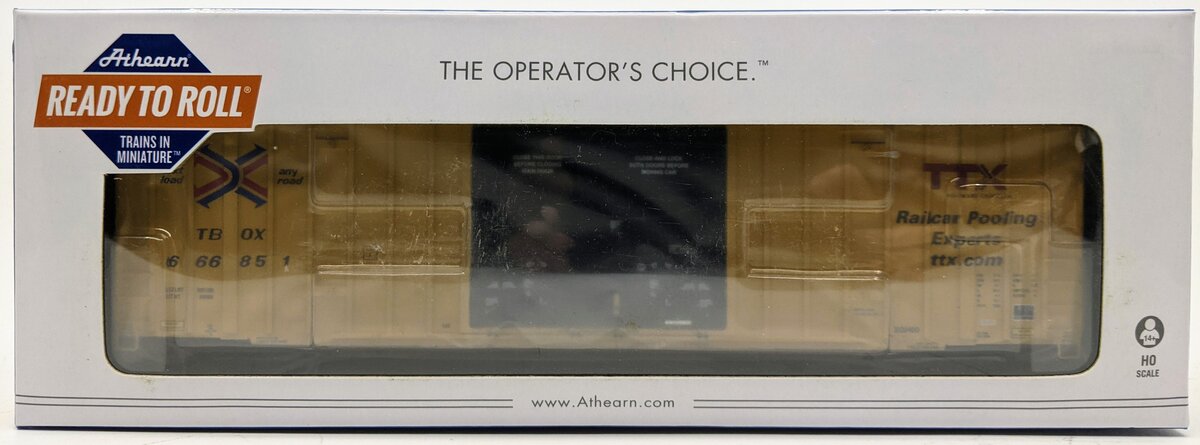 Athearn 75091 HO Scale Railbox 60' Gunderson Double Door Boxcar #666851