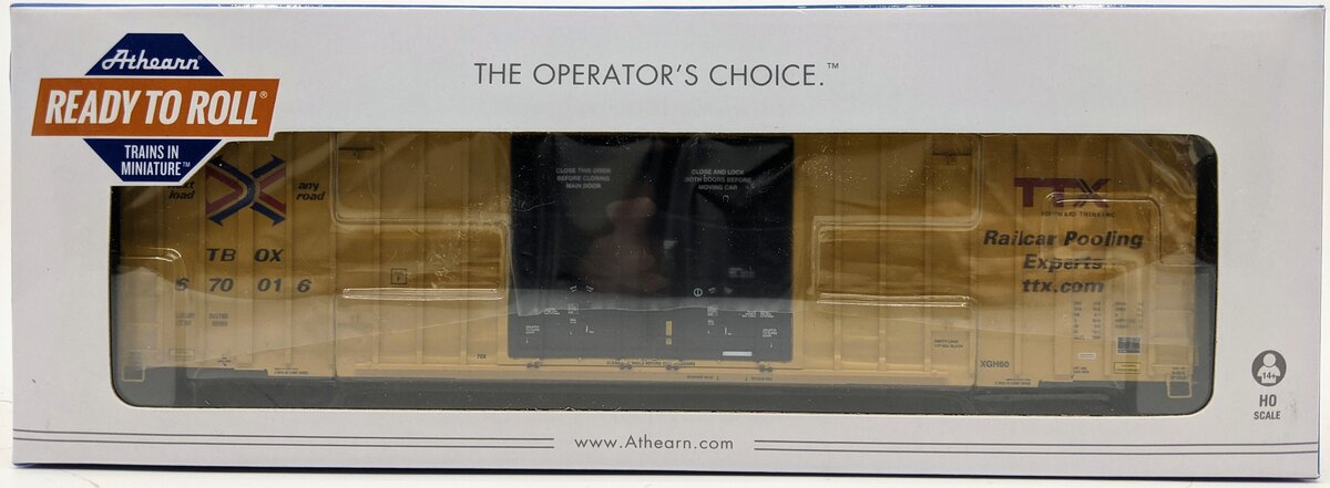 Athearn 75092 HO Scale Railbox 60' Gunderson Double Door Boxcar #670016