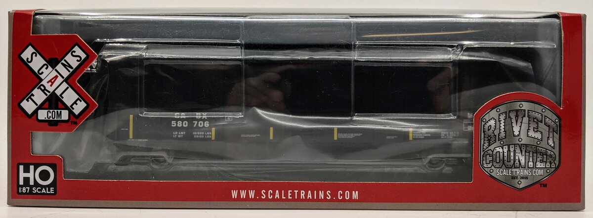 Scale Trains SXT30259 HO Scale CABX Thrall  Carbon Black Covered Hopper #580706