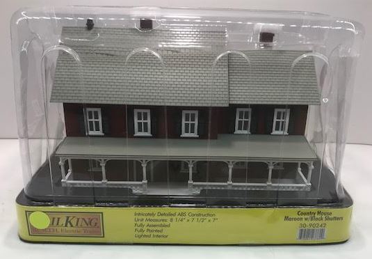 MTH 30-90242 Maroon Country House with Black Shutters