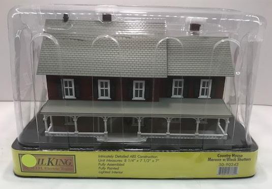 MTH 30-90242 O Gauge Maroon Country House with Black Shutters