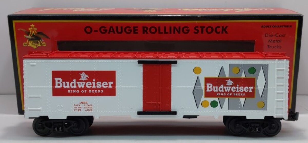 MTH 30-78033 O Gauge Ann. Busch Budweiser Reefer Car #1955