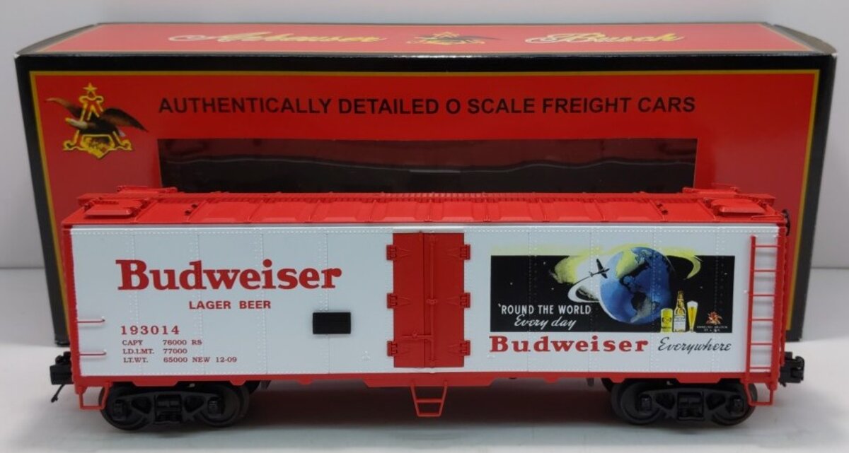 MTH 20-94216 O Budweiser 40' Steel Sided Reefer Car #193014