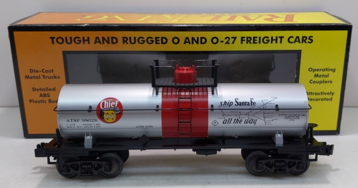 MTH 30-73326 O Gauge Santa Fe Tank Car #98026