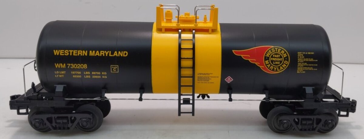 MTH 30-73279 O Gauge Western Maryland Modern Tank Car