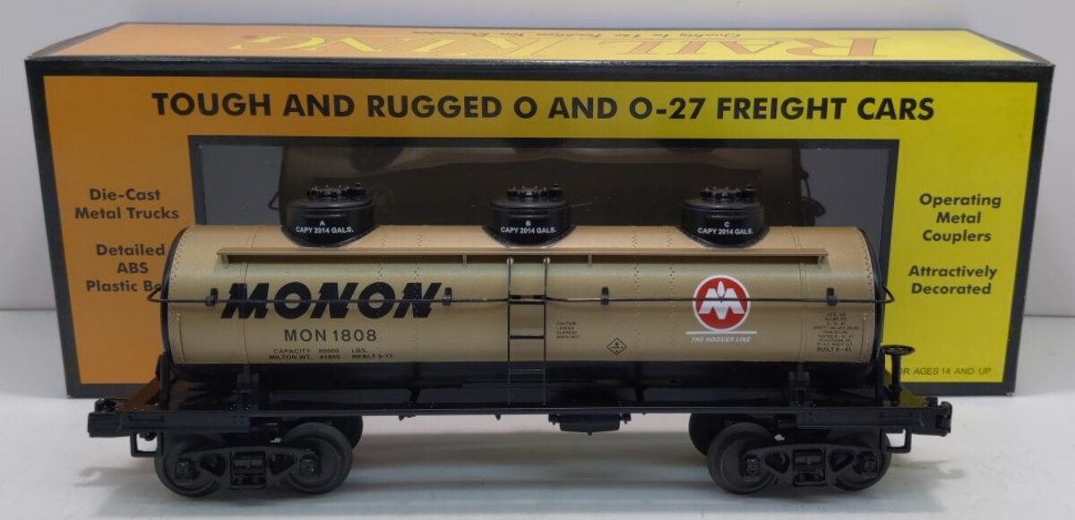 MTH 30-73273 Monon 3-Dome Tank Car V2