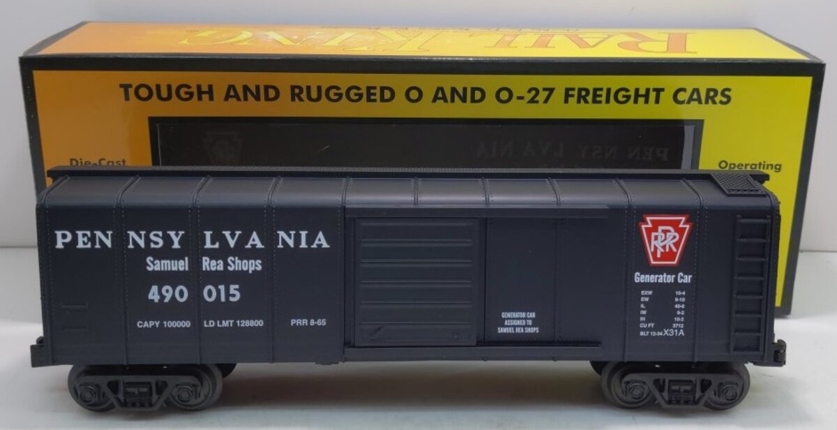 MTH 30-74805 O Pennsylvania Rounded Roof Box Car w/Generator #490015