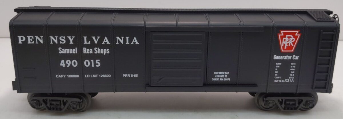MTH 30-74805 O Pennsylvania Rounded Roof Box Car w/Generator #490015